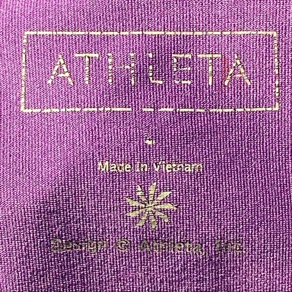 Athleta Purple Racerback Reflective Run Tank Top Athletic Yoga Zip Pocket - Picture 4 of 10